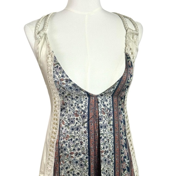 Free People Bohemian Nights Maxi Slip Dress Size Medium NWT Silky 70s Lace - Picture 9 of 16
